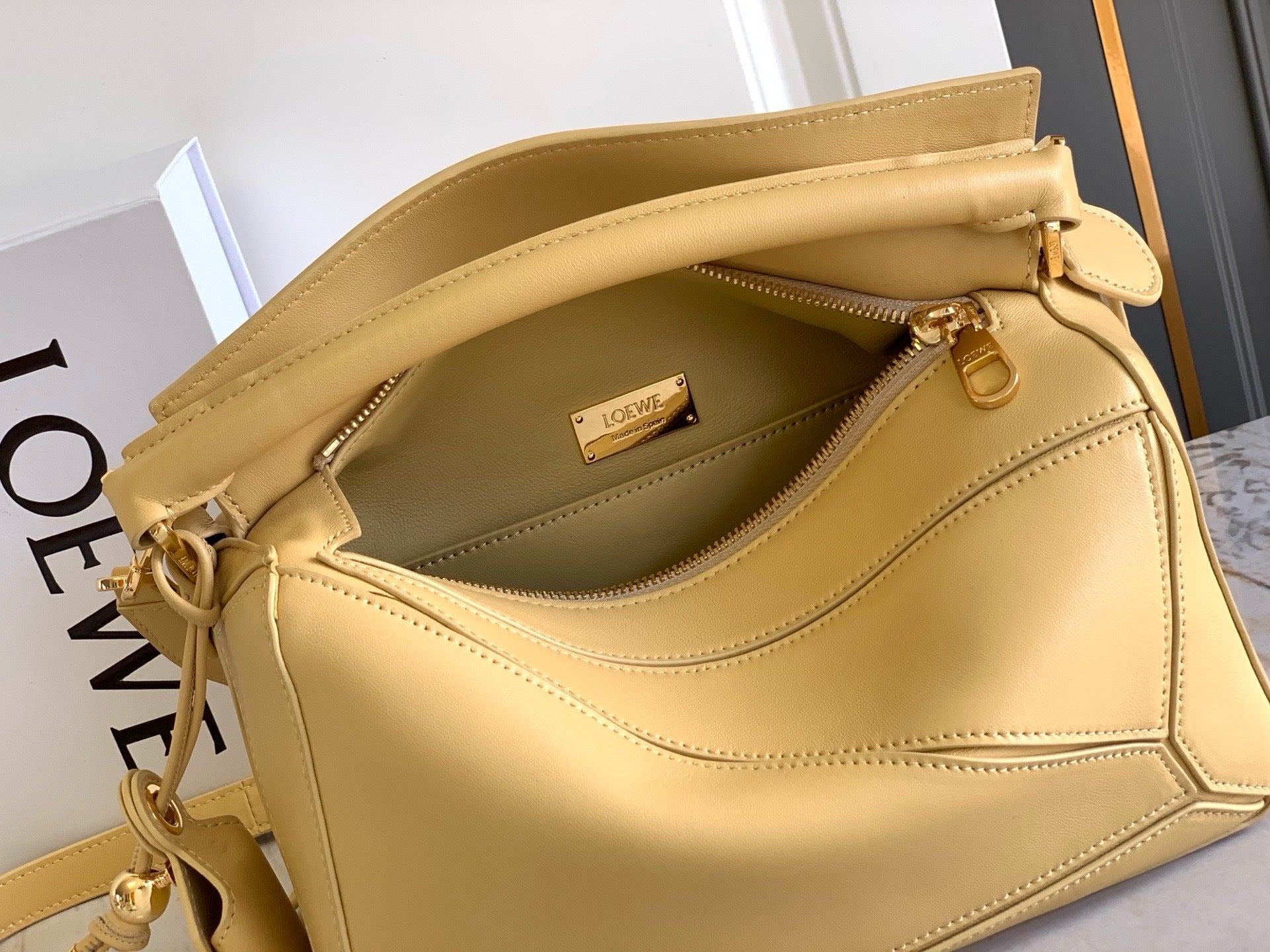 Premium Lambskin Geometric Puzzle Bag [Premium Quality]