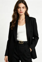 Gold Buckle Elastic Waist Belt