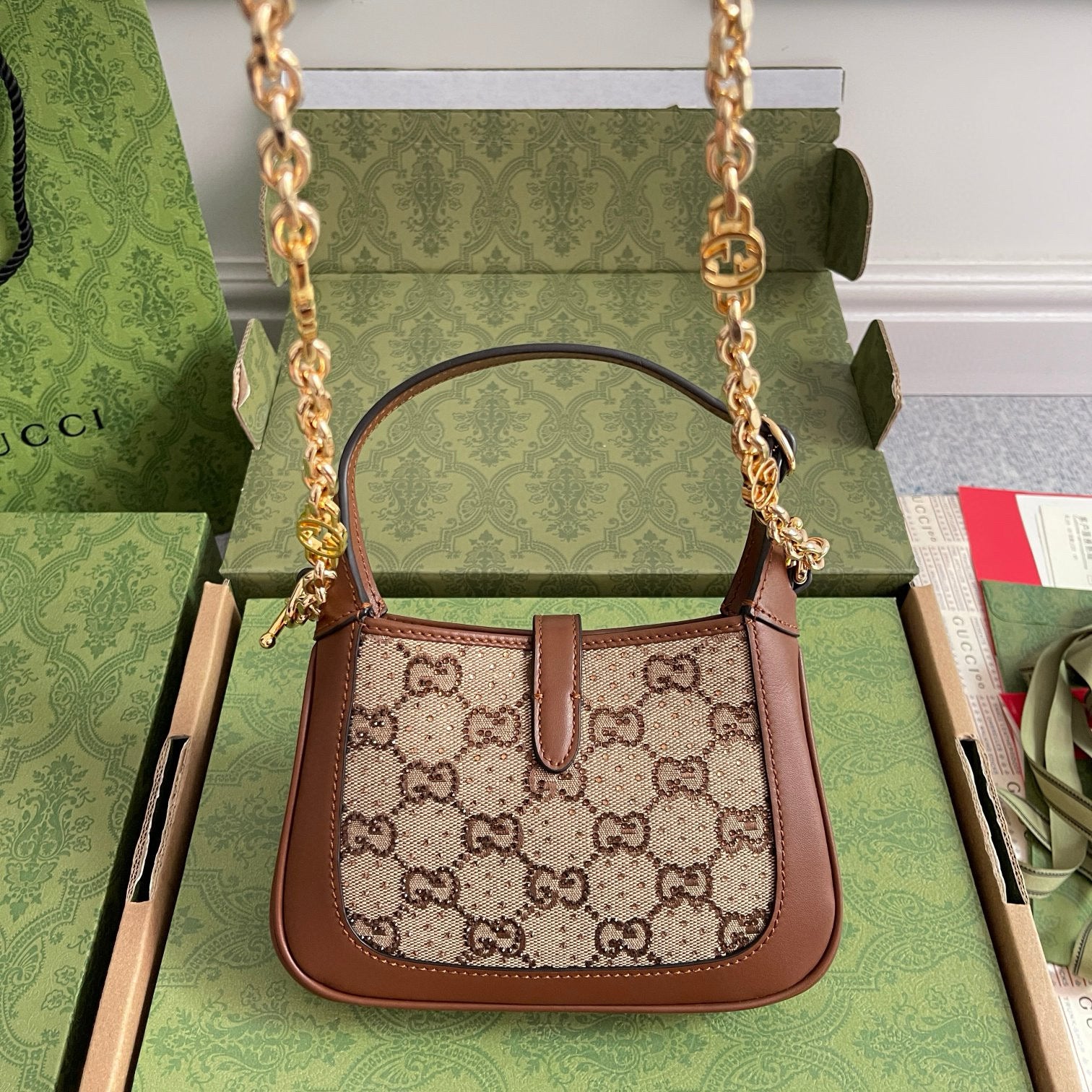 G Luxurious Lizard Pattern Bag