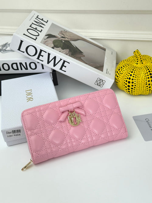 D Bow Logo Card Holder | S2867/ S2866| Lambskin |