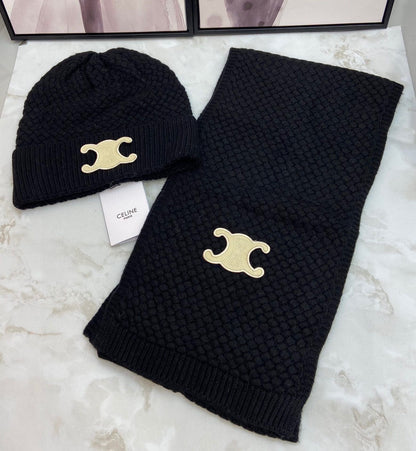 Ce*li*n cashmere hat and scarves