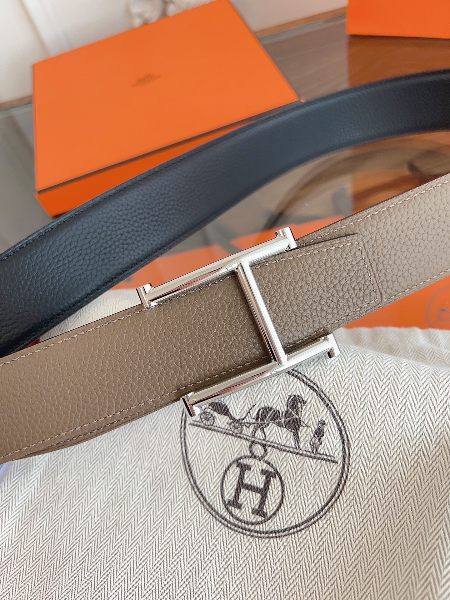 Premium Reversible Leather Belt — 3.8cm Width