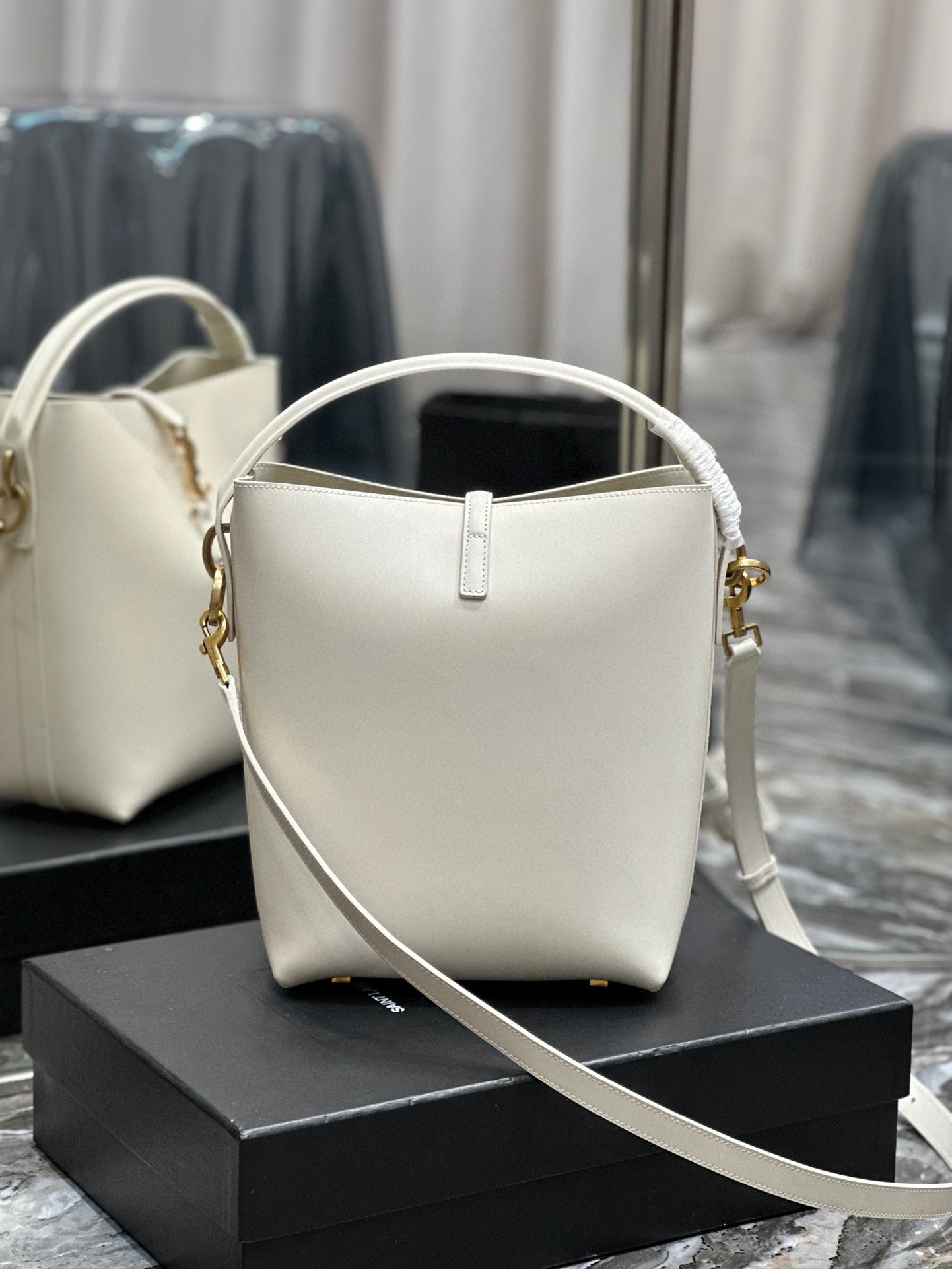 Y*S*L Bucket Bag in Original Italian Calfskin