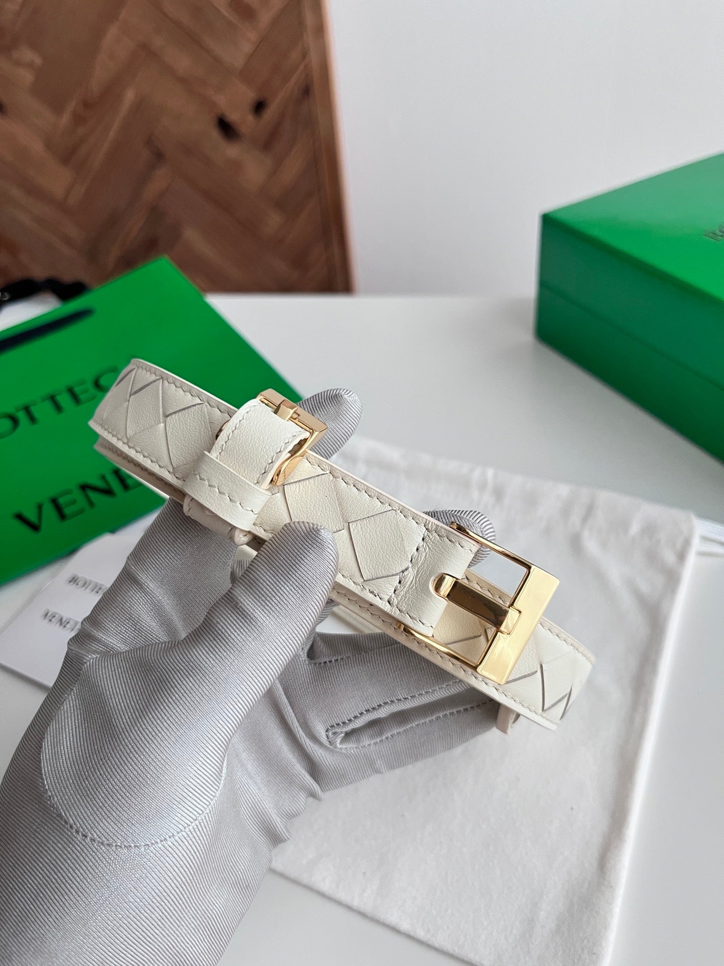 2.5 Women’s Handwoven Intreccio Leather Belt — New 2025