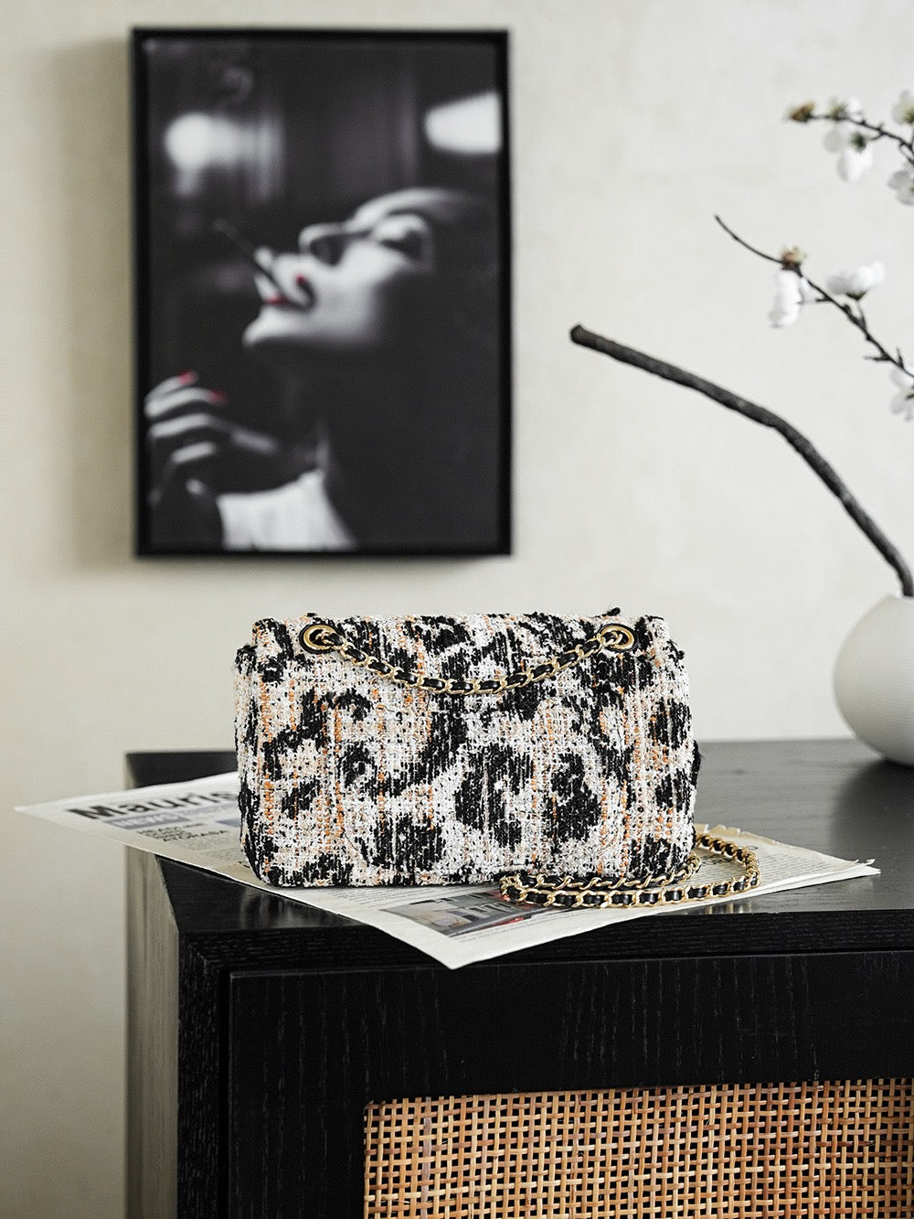 26A Leopard Tweed CF Bag | Premium Quality