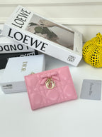 D Bow Logo Card Holder | S2867/ S2866| Lambskin |