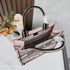 D Elegant Oversized Embroidered Tote Bag