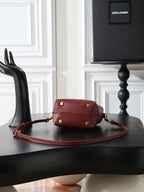 Bucket Bag | LE 37 | Smooth Calfskin | Dark Red (Premium Quality )