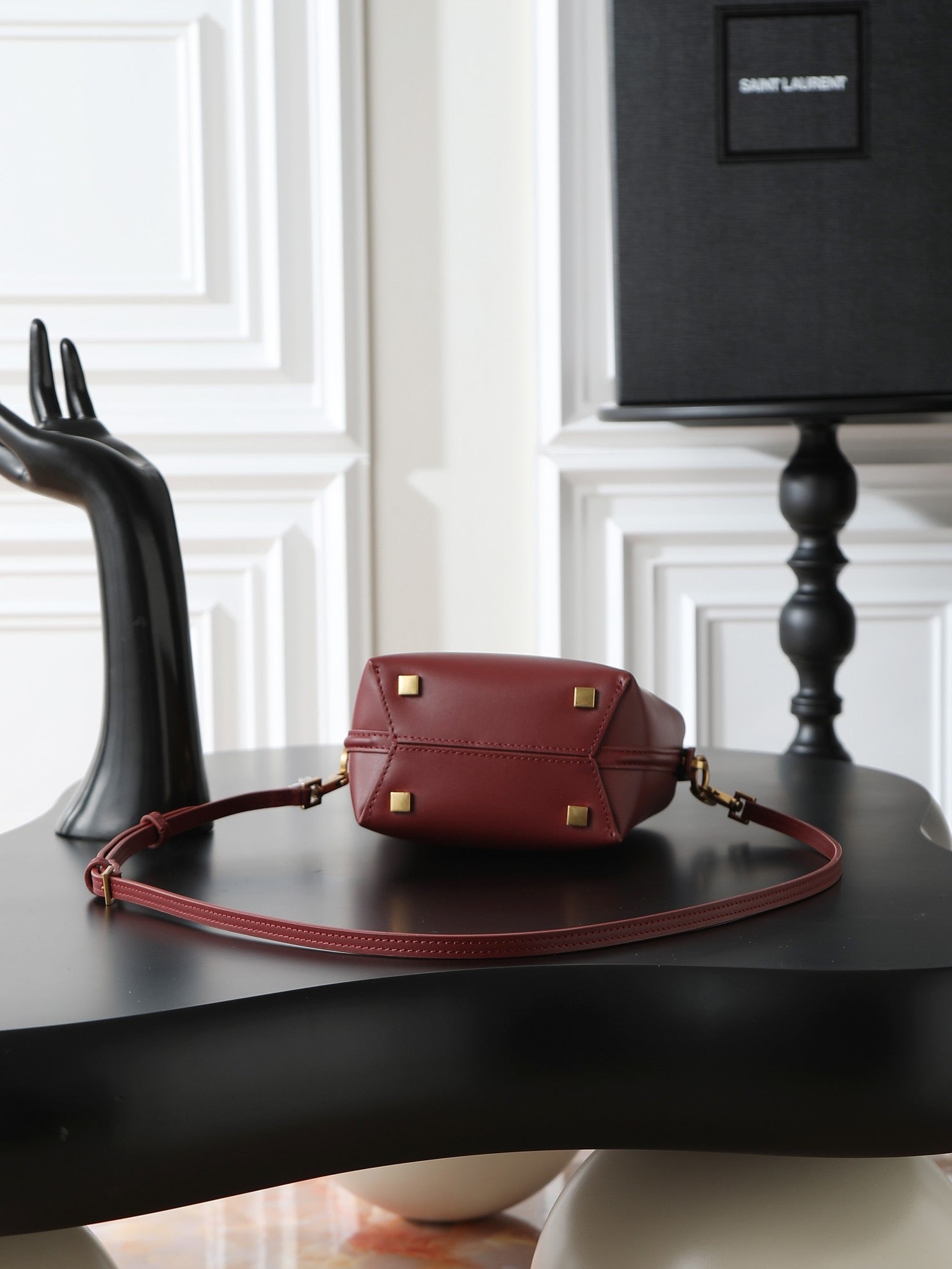 Bucket Bag | LE 37 | Smooth Calfskin | Dark Red (Premium Quality )