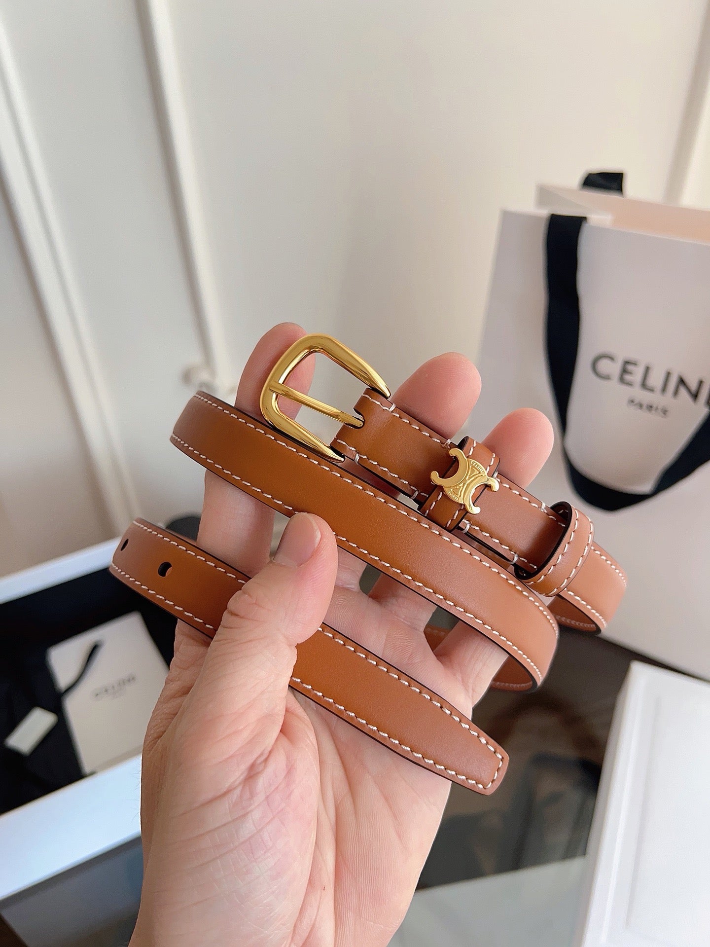 Vivienne Taurillon Belt | 18mm