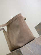 Y Suede & Calfskin Logo Tote Bag  |Premium Quality |