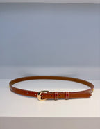 C Women's Belt – Handmade Tanneries Haas Novonappa Leather, Vintage French Style