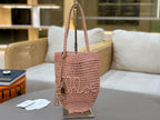 Handcrafted Raffia & Leather Tote  (Premium Quality)