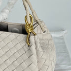 Soft Suede Parachute-Style Woven Bag