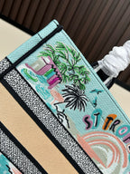 D Vintage Artistic Embroidered Tote Bag