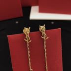 Gold Drop Chain Earrings