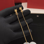 Gold Drop Chain Earrings