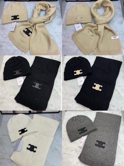 Ce*li*n cashmere hat and scarves