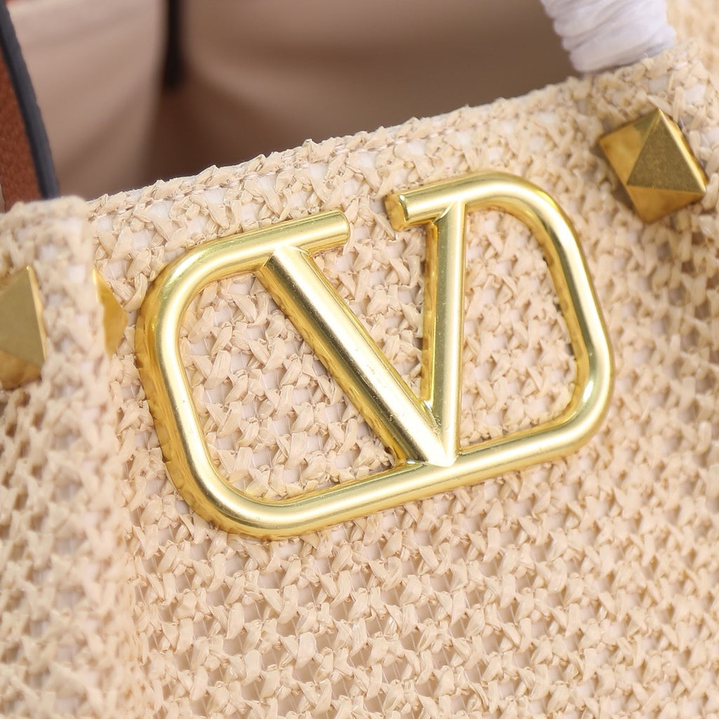 Handwoven Studded Tote Bag