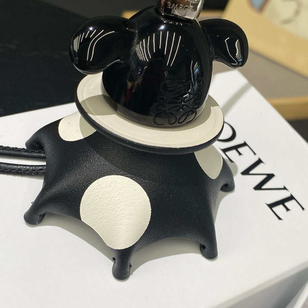 Puzzle Polka Dot Charm | Calfskin &  Acetate