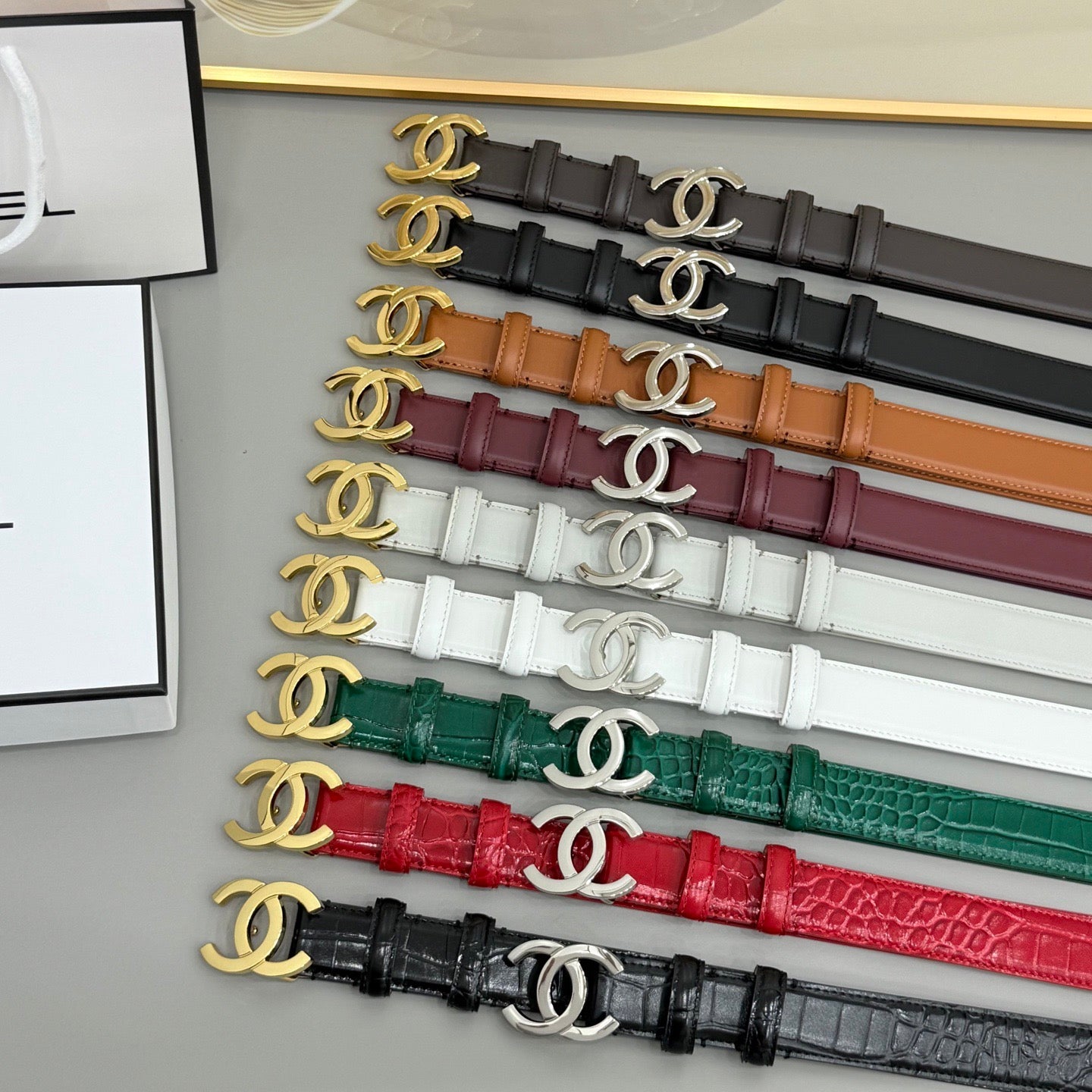 Logo Reversible Belt | 3cm | Calfskin Leather