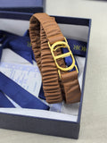 Gold Buckle Elastic Waist Belt