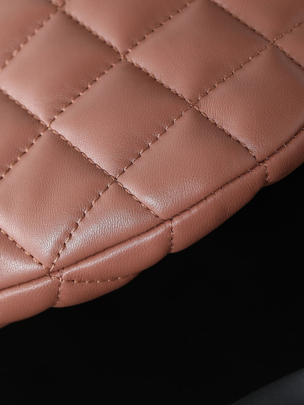 ICare Baby Pink Napa Leather Croissant Shoulder Bag