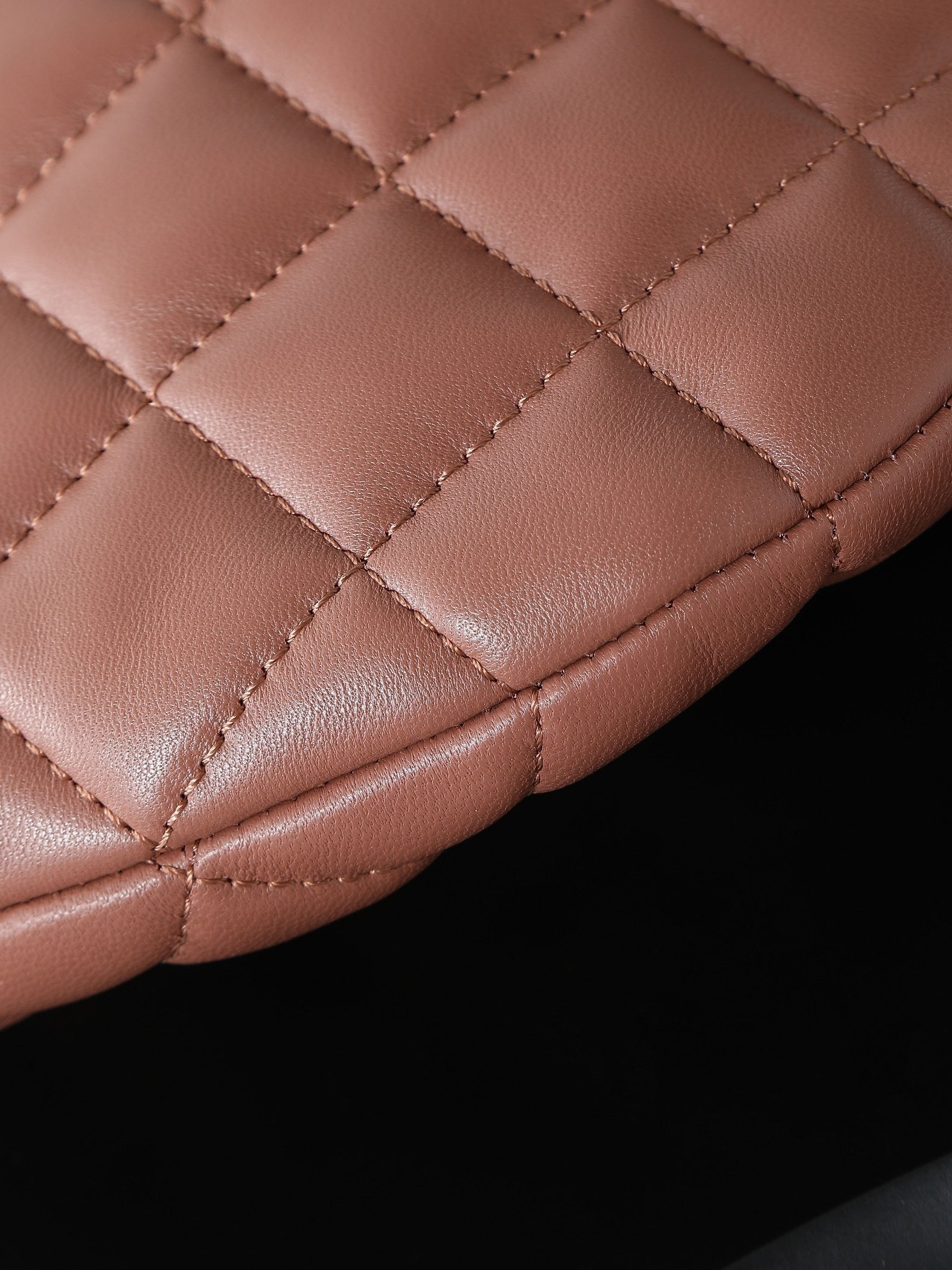 ICare Baby Pink Napa Leather Croissant Shoulder Bag