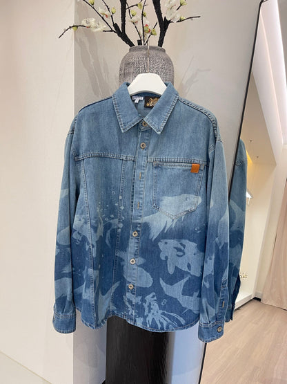 L@WE Ocean “Soft Blue” Denim Shirt Jacket