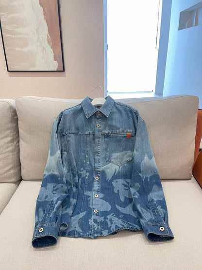 L@WE Ocean “Soft Blue” Denim Shirt Jacket