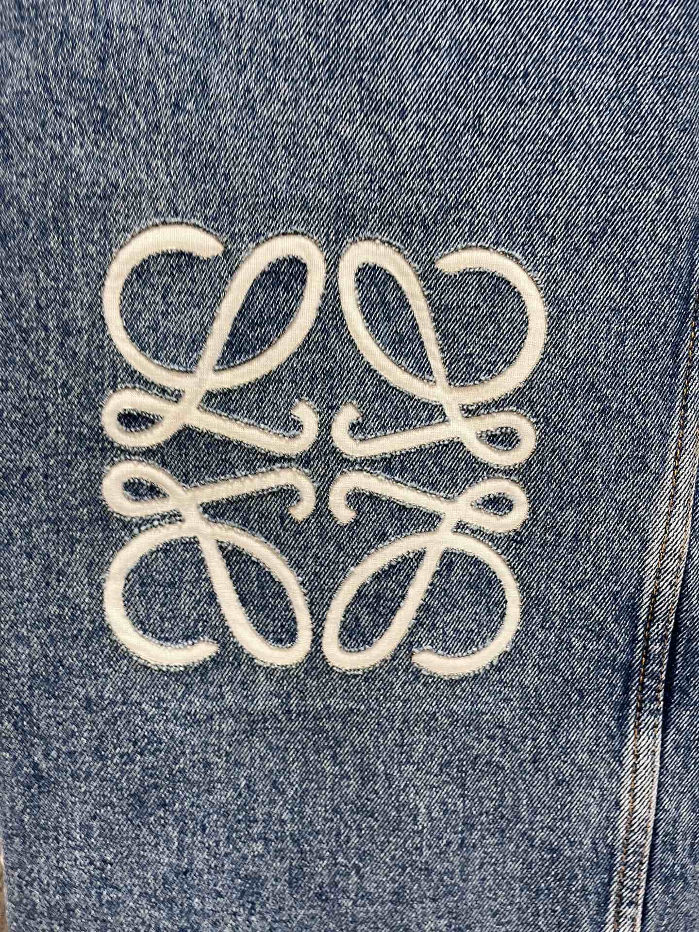 L@we Laser-Cut Floral Denim Jeans