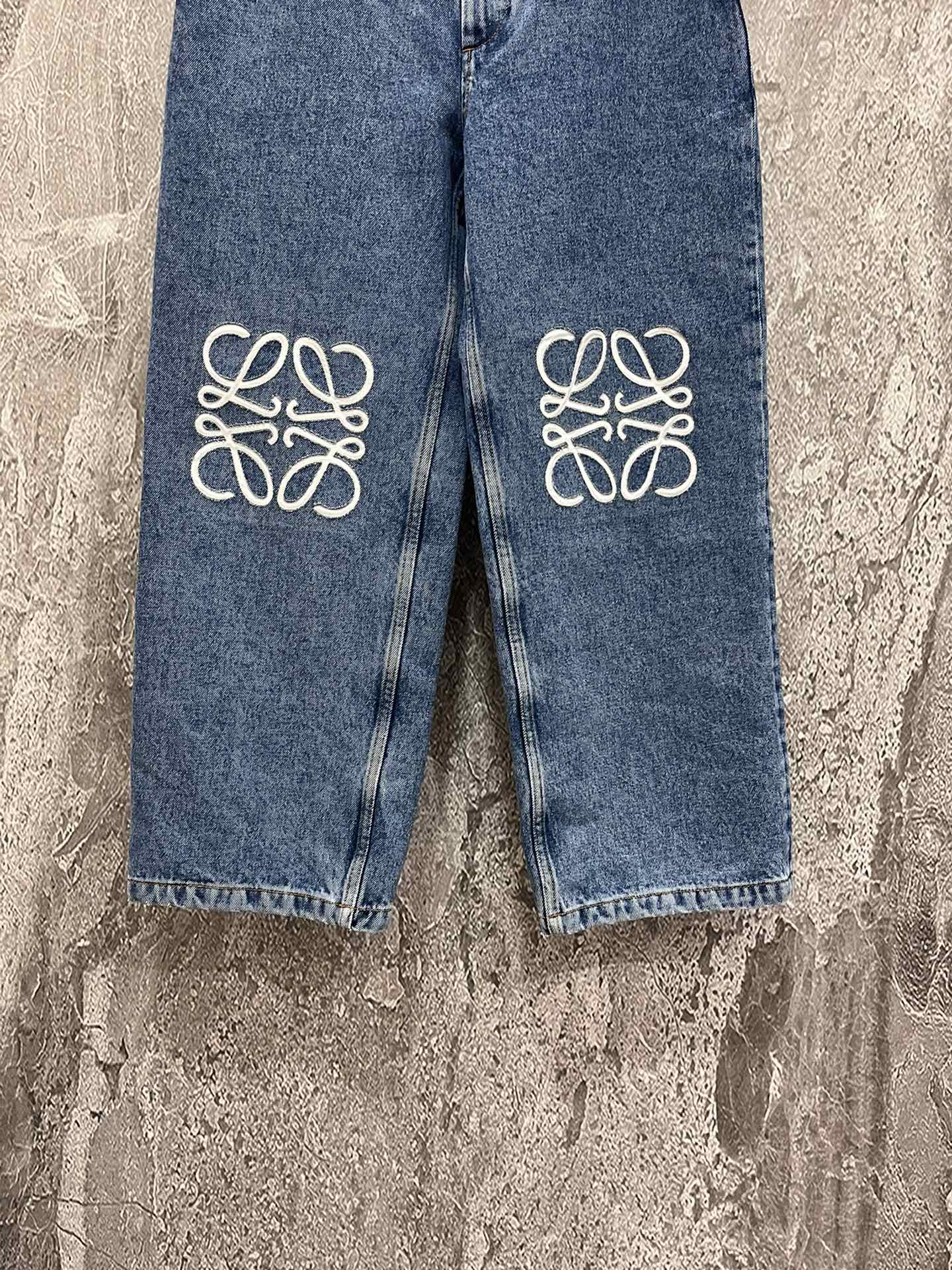 L@we Laser-Cut Floral Denim Jeans