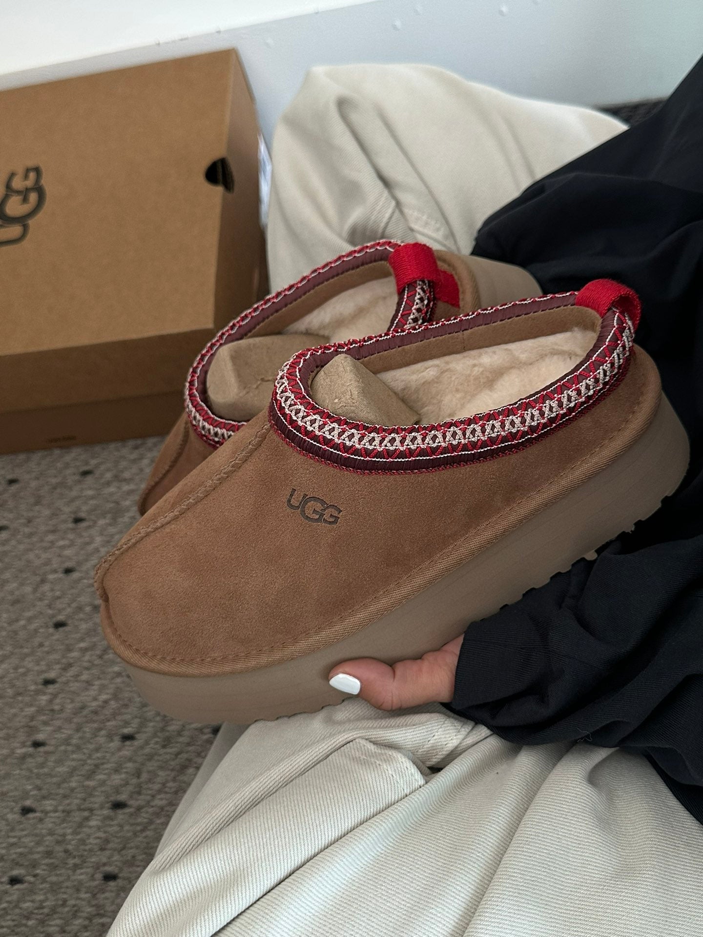 Tazz Platform Ethnic-Style Slippers