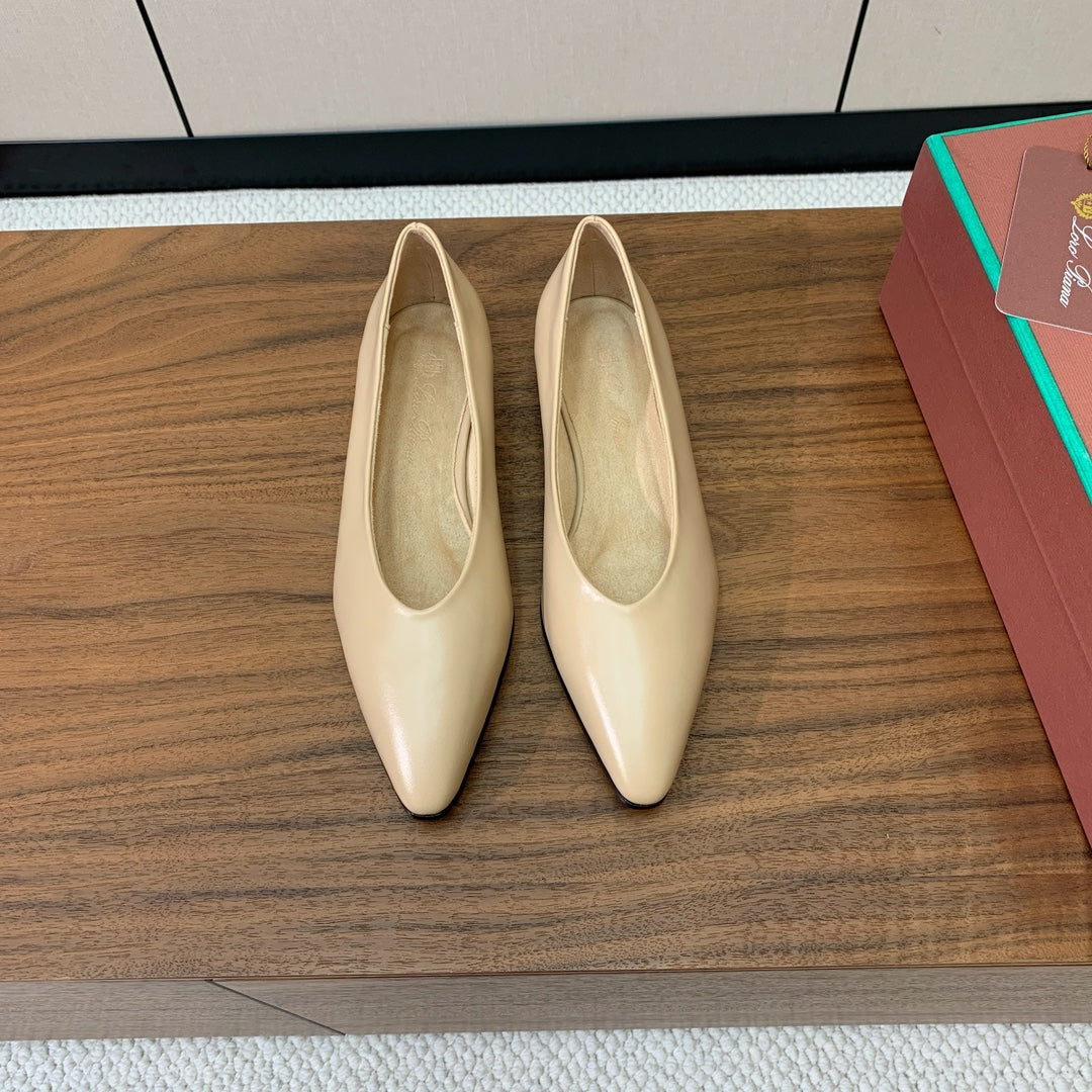 LP Elegant Minimalist Leather Flats