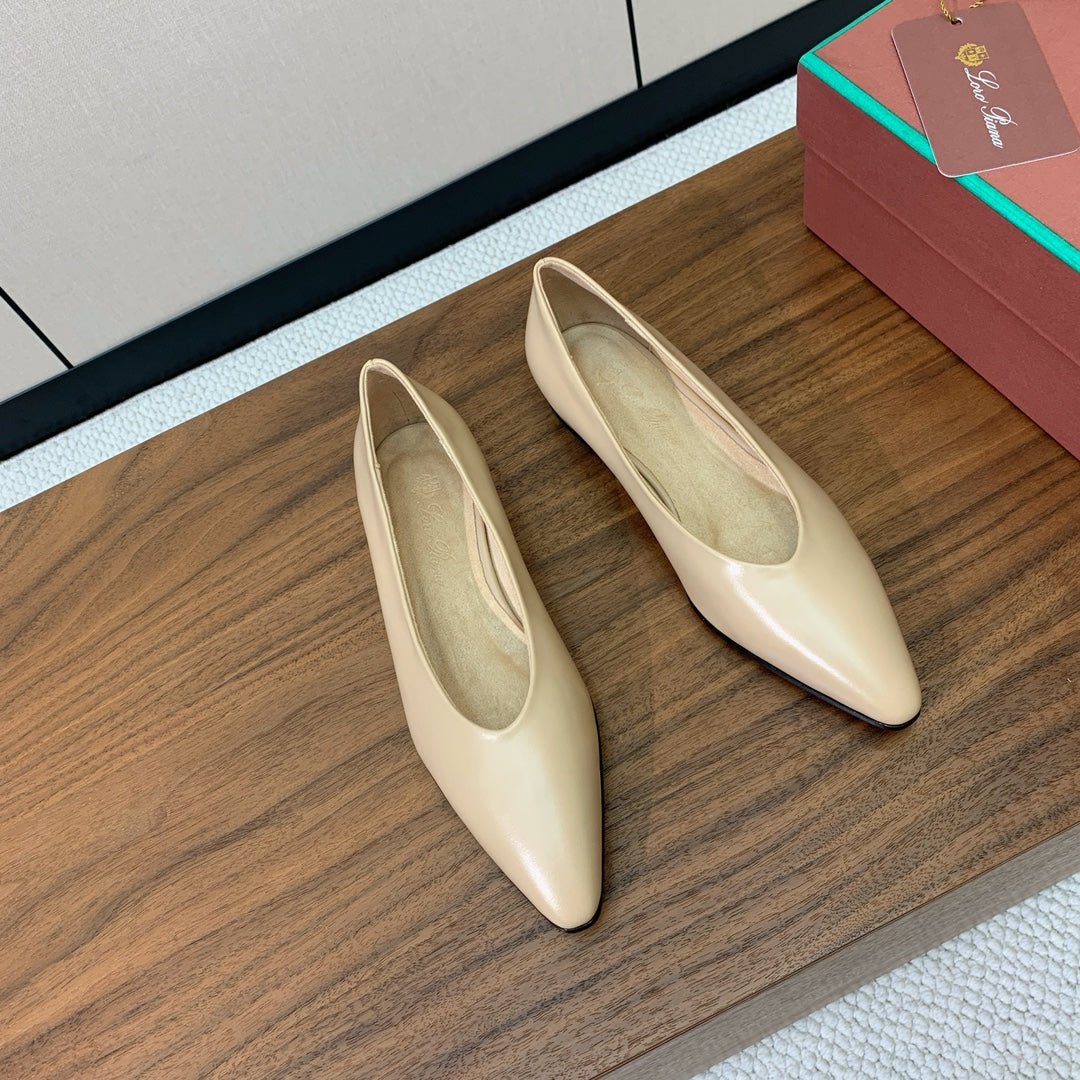 LP Elegant Minimalist Leather Flats