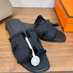 Luxury Oran-Style Velvet Sandals