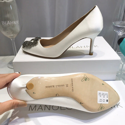Upgraded Crystal Buckle Heels – Timeless Elegance ✨