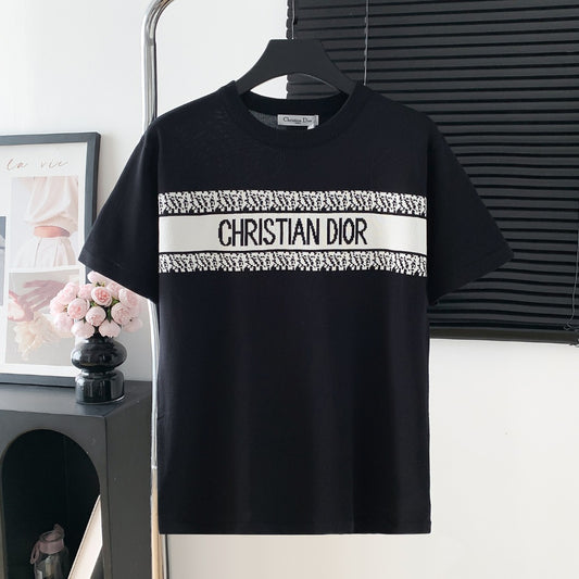 D- Logo Embroidered Short Sleeve T-Shirt