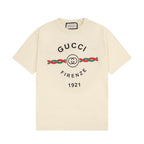 “Firenzc 1921” Double-G Print Short Sleeve T-Shirt