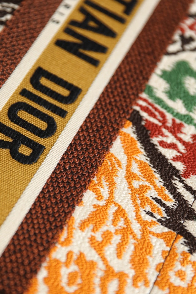 Embroidered Oblique-Style Tote