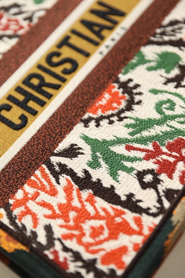 Embroidered Oblique-Style Tote