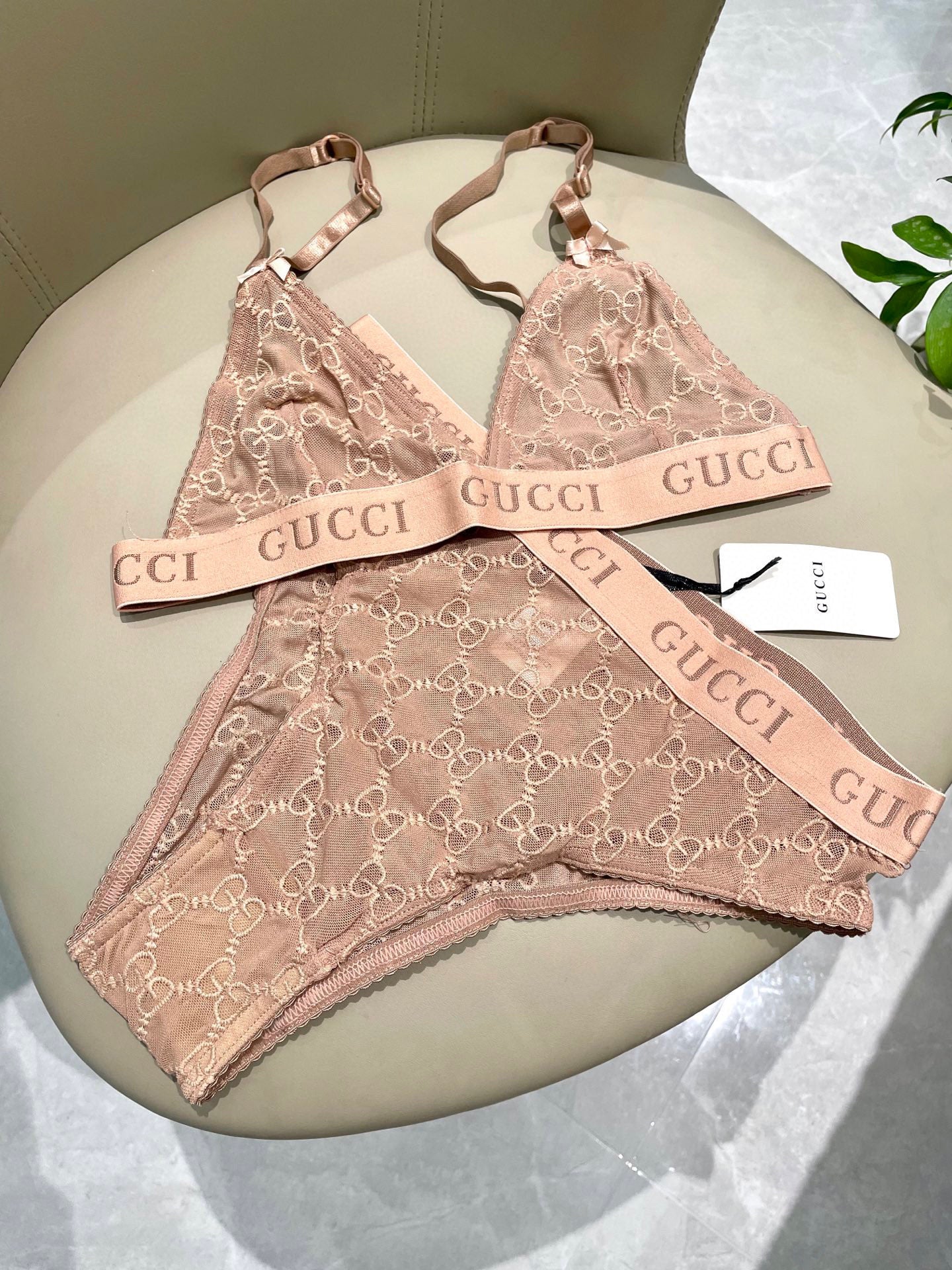 Sheer Mesh Embroidered Bodysuit – Deep V & Lace Detail
