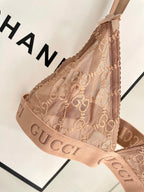 Sheer Mesh Embroidered Bodysuit – Deep V & Lace Detail