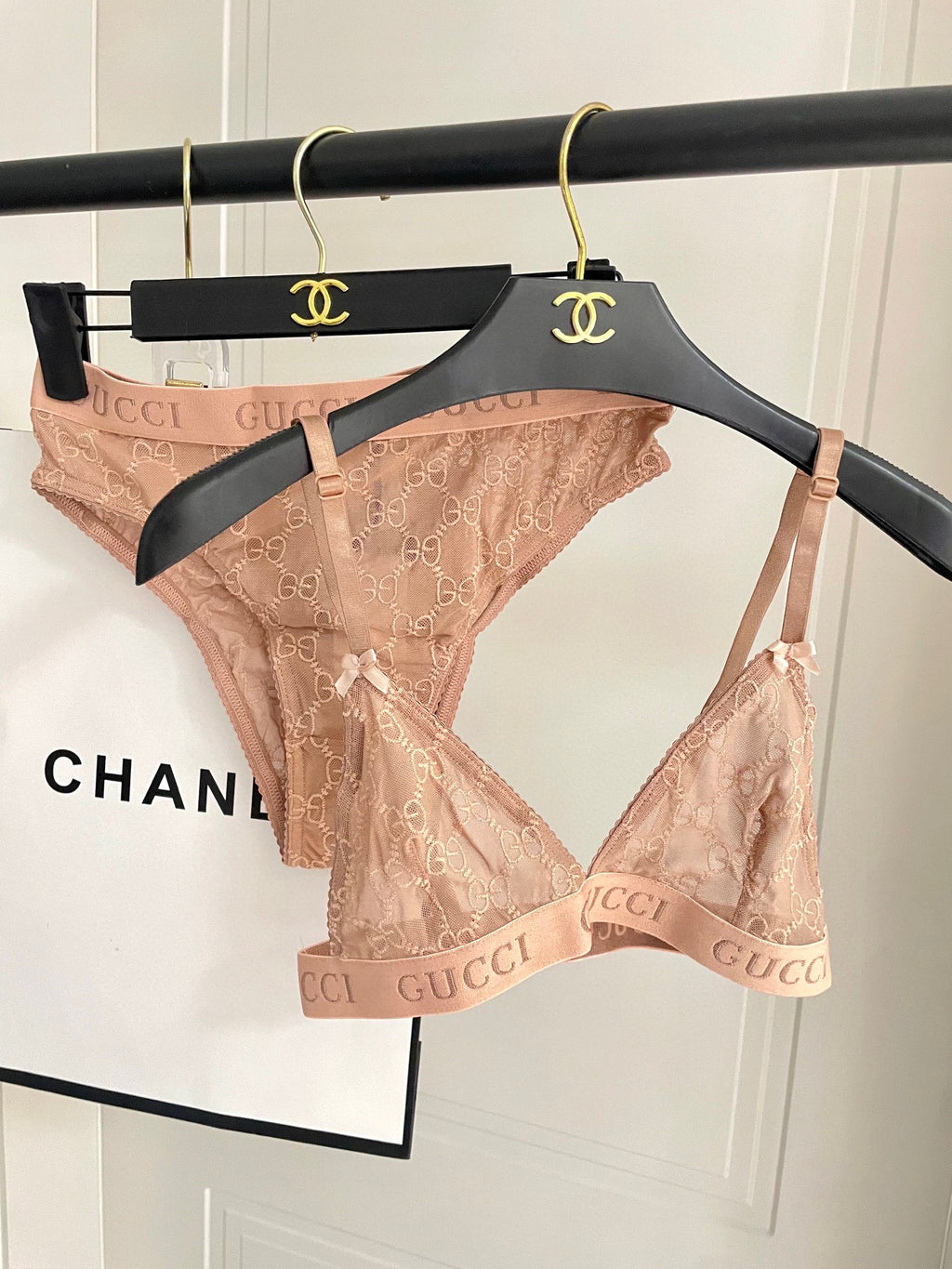 Sheer Mesh Embroidered Bodysuit – Deep V & Lace Detail