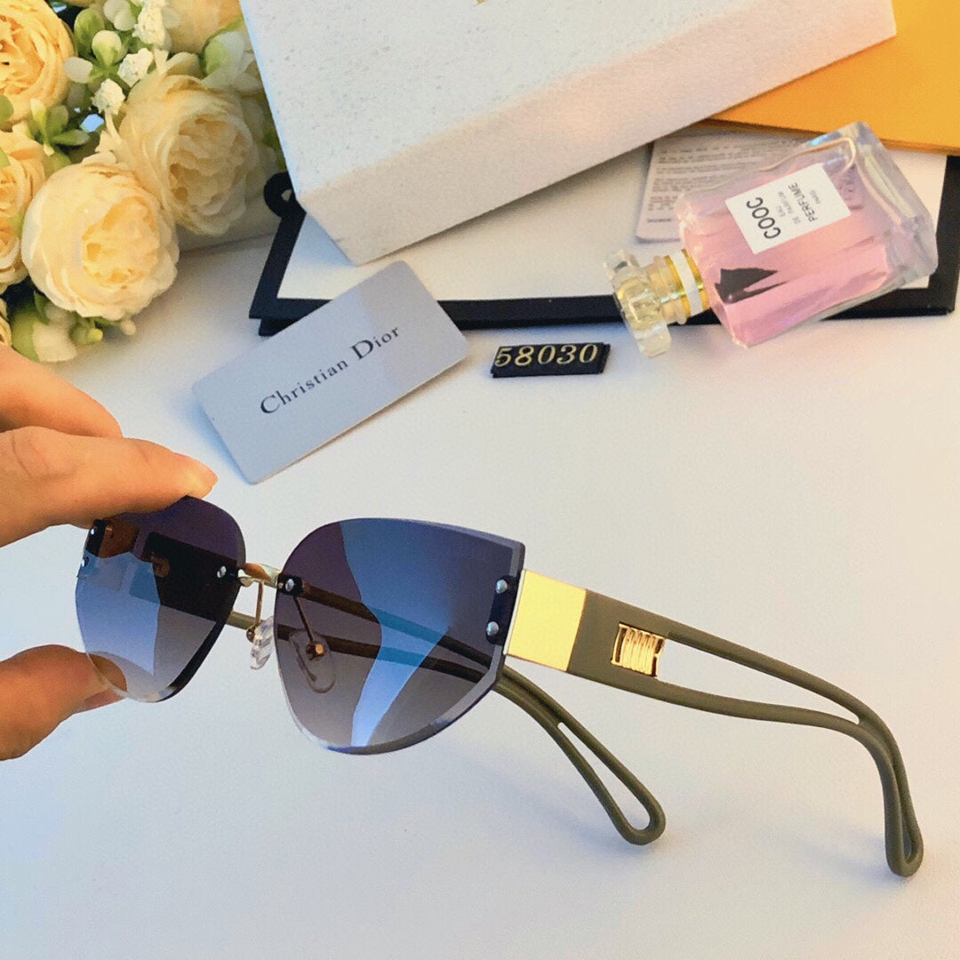 2025 Chic Frameless Cat-Eye Sunglasses – Elegant & On-Trend