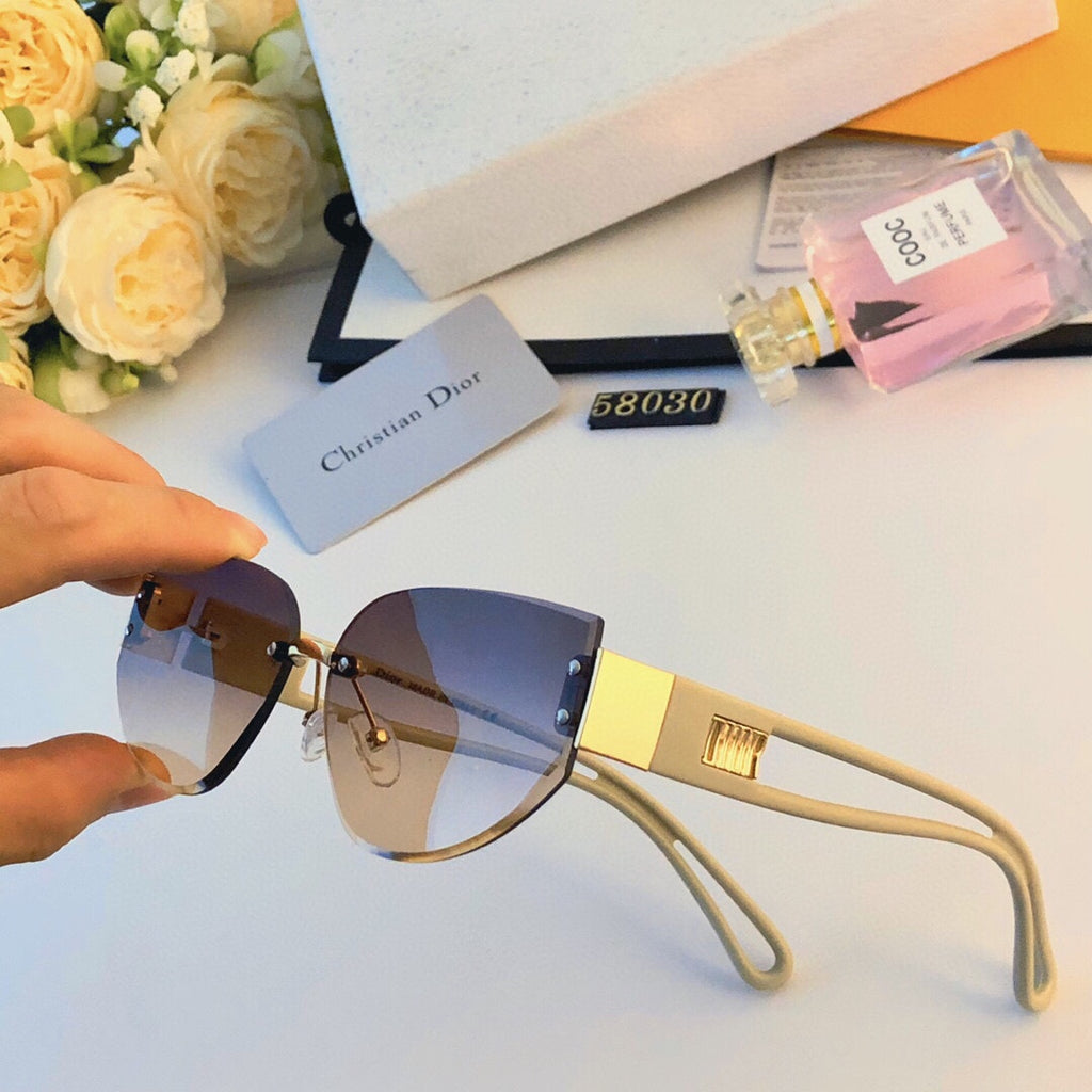 2025 Chic Frameless Cat-Eye Sunglasses – Elegant & On-Trend