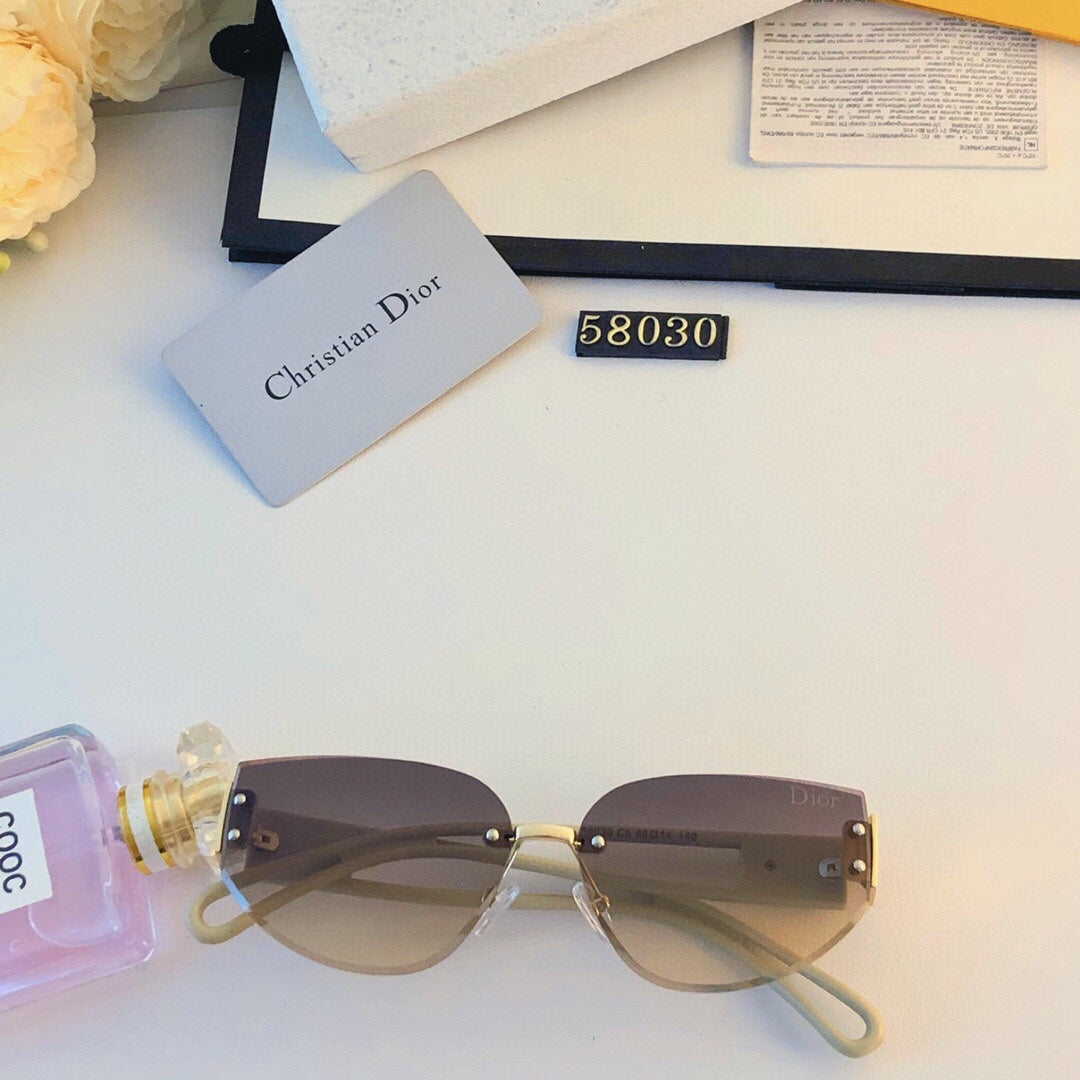 2025 Chic Frameless Cat-Eye Sunglasses – Elegant & On-Trend