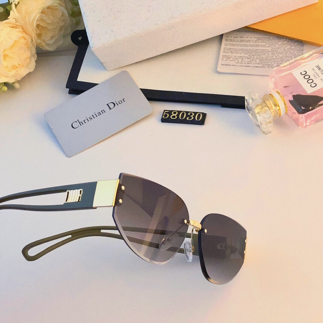 2025 Chic Frameless Cat-Eye Sunglasses – Elegant & On-Trend