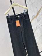 Two-Piece Contrast Stitch Denim Set – Vest & Pants