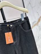 Two-Piece Contrast Stitch Denim Set – Vest & Pants